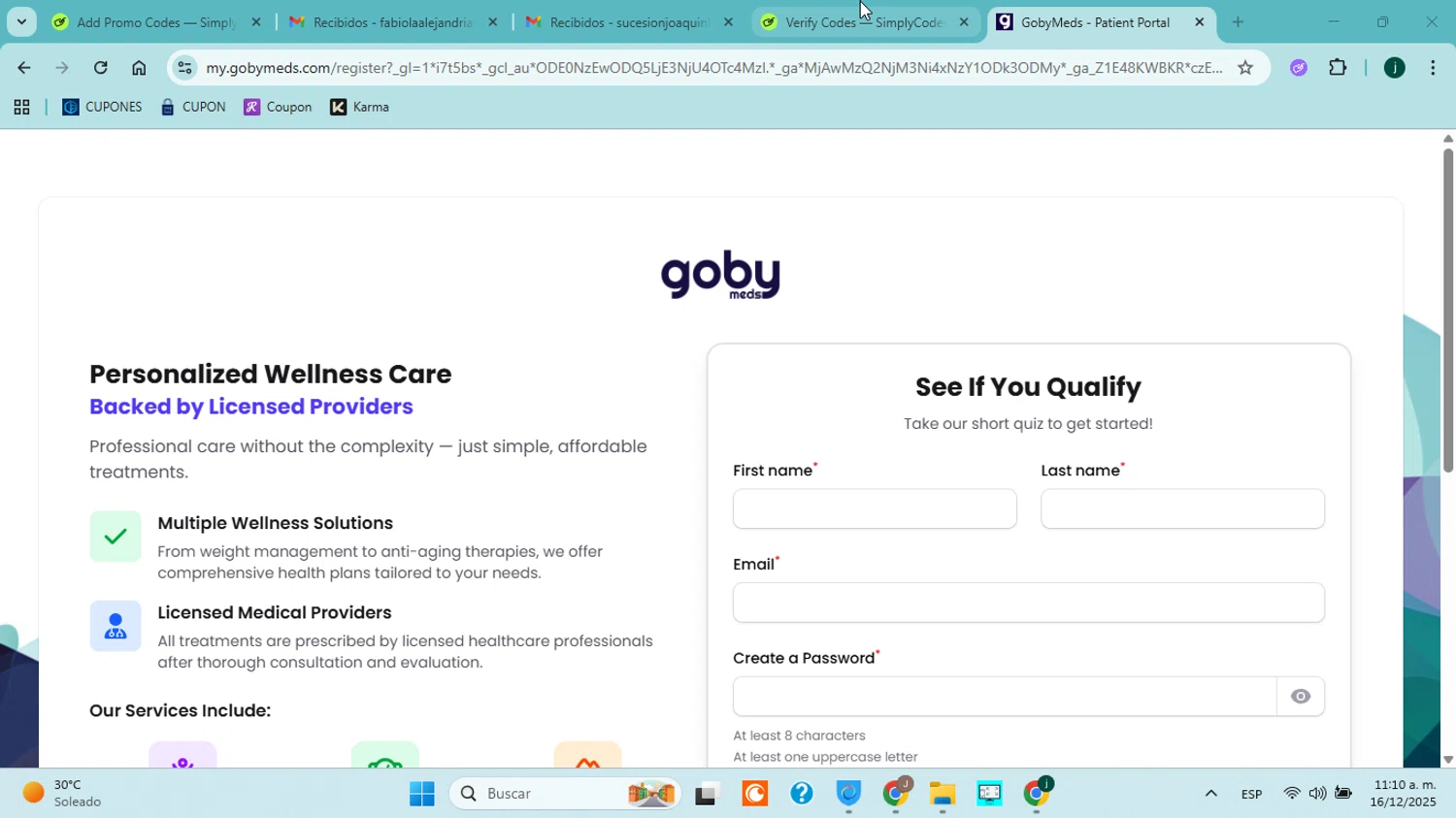 GobyMeds discount code screenshot showing code BLACKFRIDAY20 applied at GobyMeds checkout page. Uploaded by SimplyCodes community member ABHF23 on Dec 16, 2025