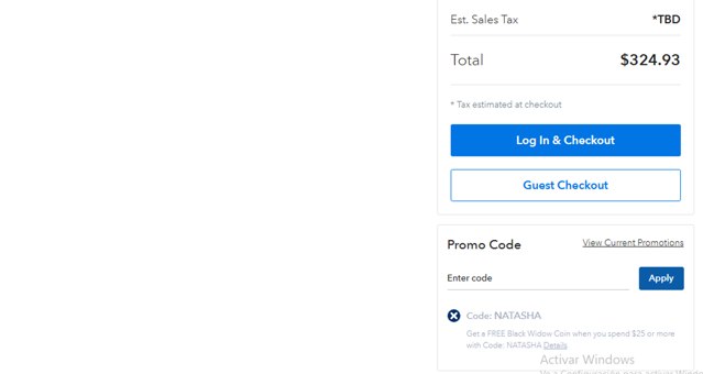 Go.com checkout page showing Go.com discount code box | Screenshot taken by SimplyCodes community member on Mar 28, 2025