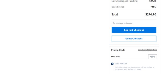 Go.com checkout page showing Go.com discount code box | Screenshot taken by SimplyCodes community member on May 21, 2025
