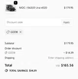 GOD8 coupon verification screenshot
