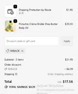 IMBACK coupon verification screenshot