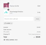 LAUREN coupon verification screenshot