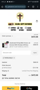 God Is Above coupon verification screenshot