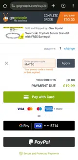 MAY50 coupon verification screenshot