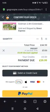 Pr5off coupon verification screenshot