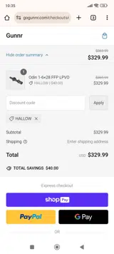 HALLOW coupon verification screenshot