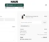 GoHaus coupon verification screenshot
