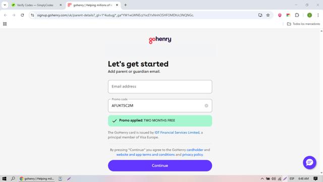 Gohenry checkout page showing Gohenry promo code box | Screenshot taken by SimplyCodes community member on Jun 19, 2025
