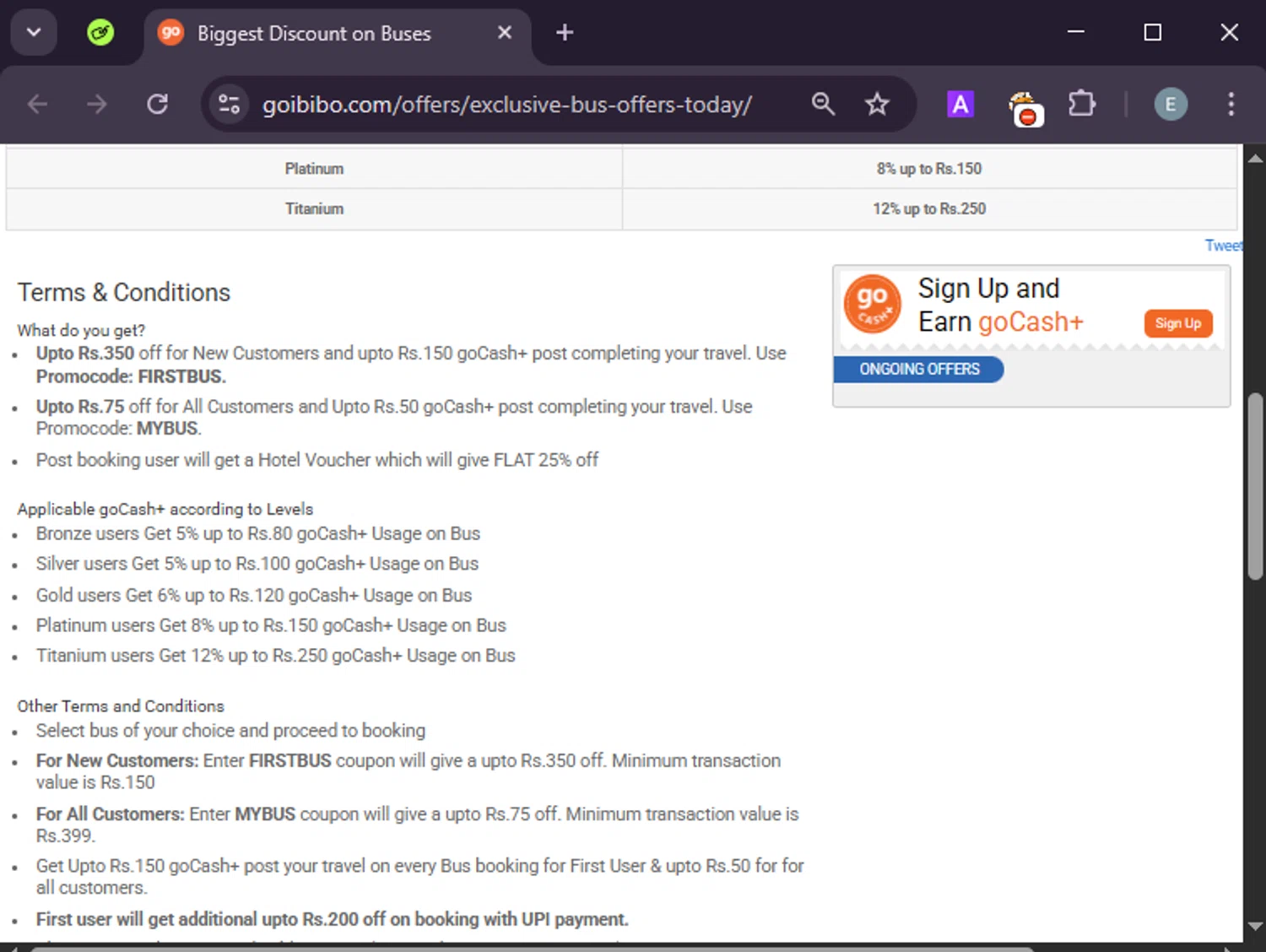 Red Bus Goibibo Bus Offers For New Users Goibibo Promo Codes (4
