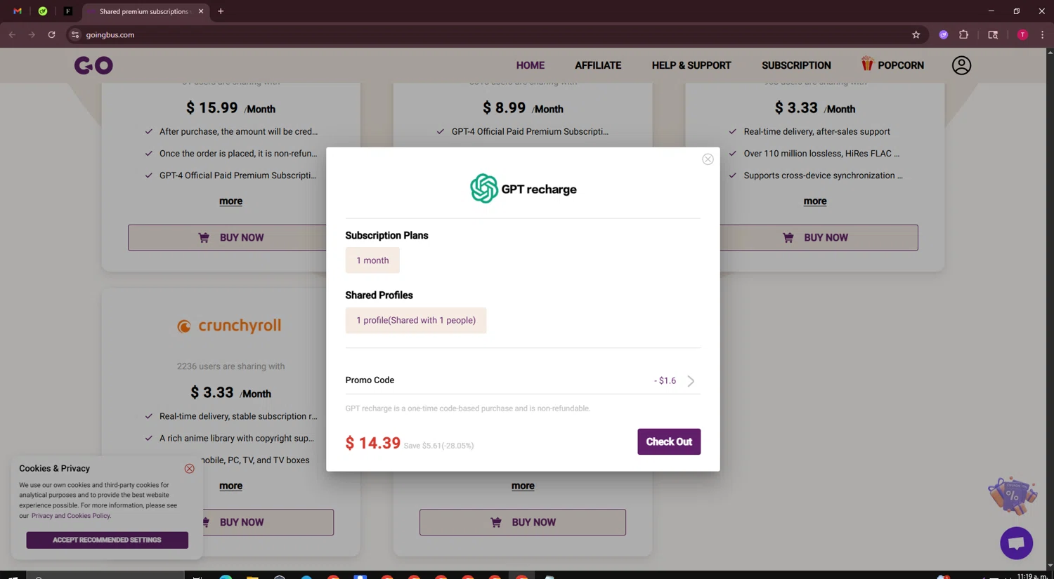 GoingBus promo code screenshot showing code PARTN applied at GoingBus checkout page. Uploaded by SimplyCodes community member WiseScout3498 on Jul 18, 2025