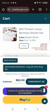 BEDLOVER coupon verification screenshot