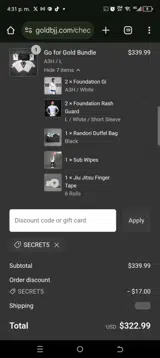 Secret5 coupon verification screenshot