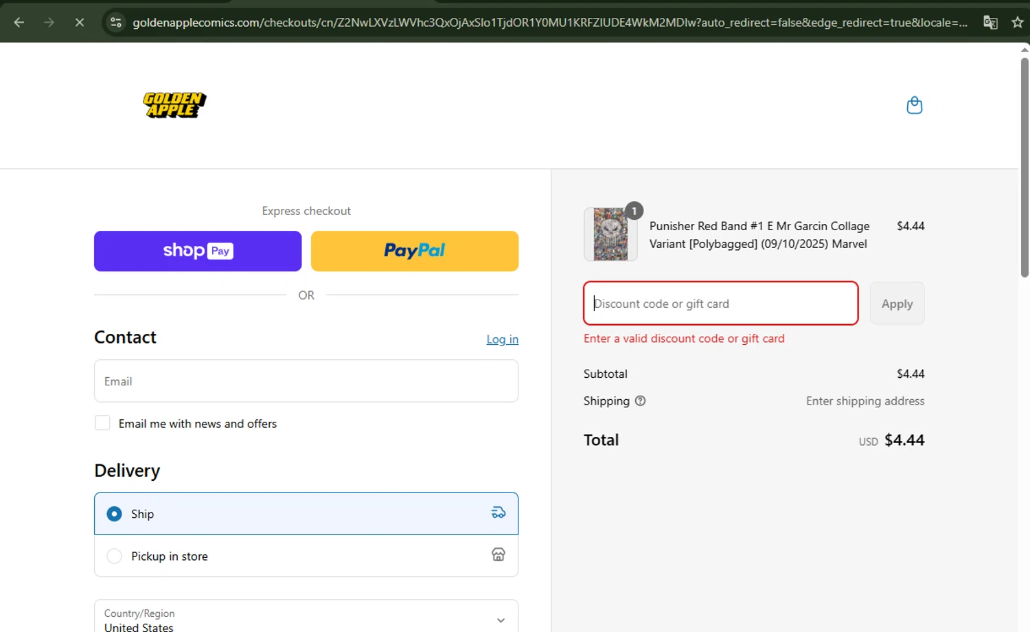 Golden Apple Comics discount code screenshot showing code 83G3 applied at Golden Apple Comics checkout page. Uploaded by SimplyCodes community member SilverVirtuoso5948 on Jul 2, 2025