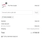 WELCOME60 coupon verification screenshot