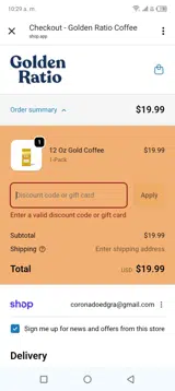 OLAAA coupon verification screenshot
