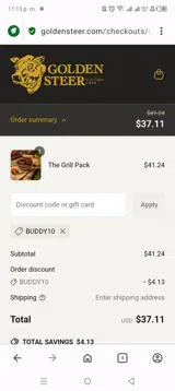 BUDDY10 coupon verification screenshot