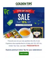 FREEDOMTEA15 coupon verification screenshot