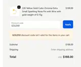 GOLD50 coupon verification screenshot