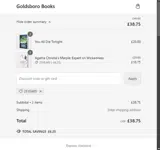 Goldsboro Books coupon verification screenshot