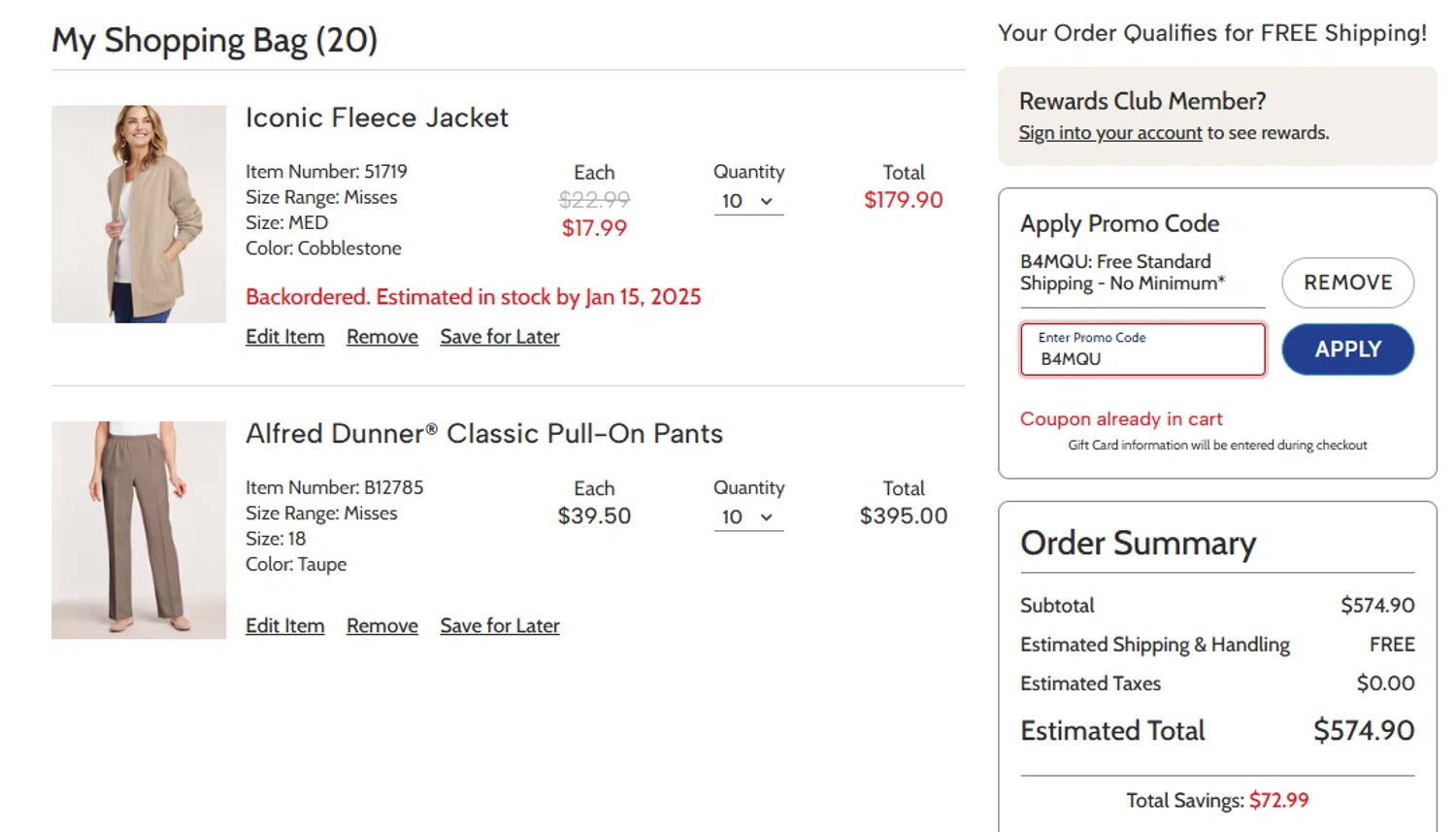 Gold Violin coupon code screenshot showing code B4MQU applied at Gold Violin checkout page. Uploaded by SimplyCodes community member MoneyFalcon5538 on Jan 8, 2025