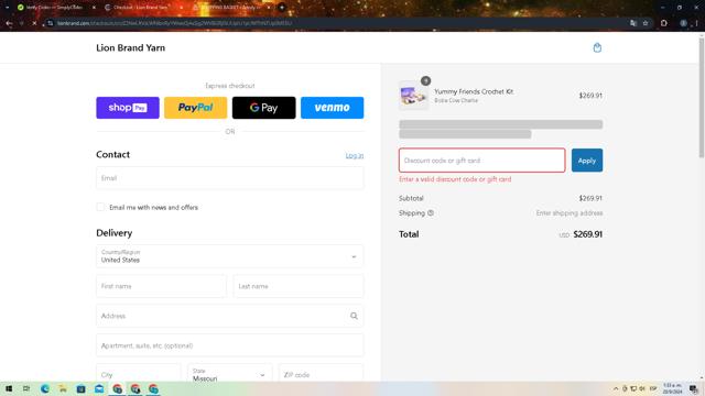 Golf Avenue checkout page showing Golf Avenue promo code box | Screenshot taken by SimplyCodes community member on Sep 20, 2024