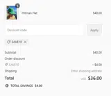 SAVE10 coupon verification screenshot