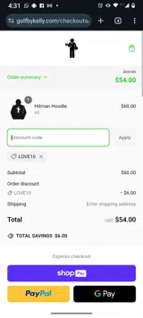 Love10 coupon verification screenshot