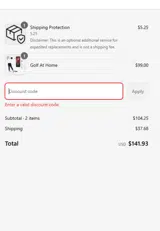 SAVE10 coupon verification screenshot