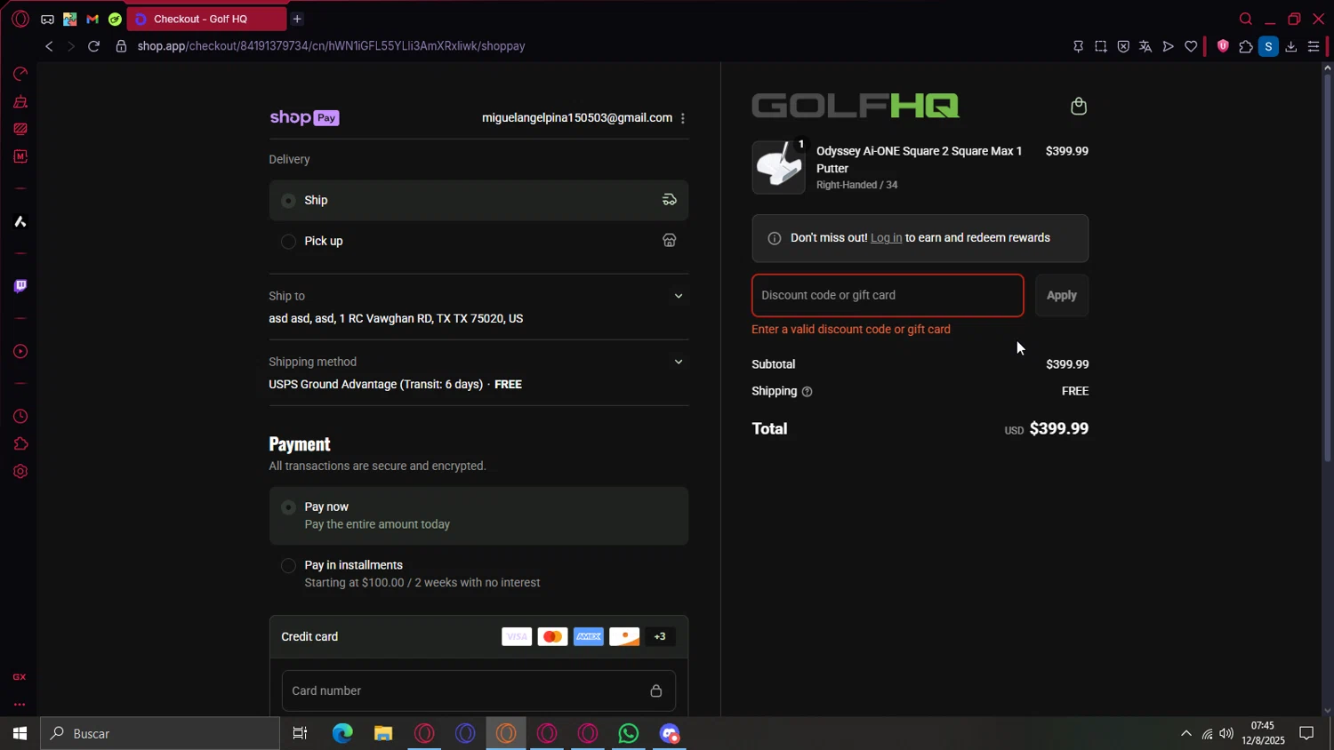 GolfHQ promo code screenshot showing code 15OFF100 applied at GolfHQ checkout page. Uploaded by SimplyCodes community member BAMBO_ on Aug 12, 2025