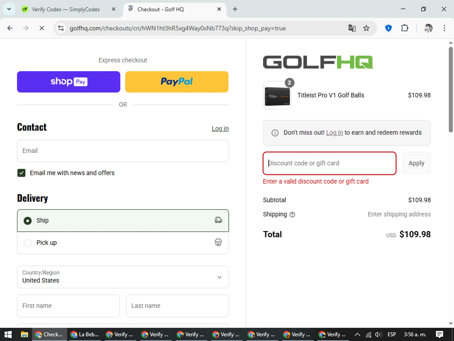 GolfHQ promo code screenshot showing code 15OFF100 applied at GolfHQ checkout page. Uploaded by SimplyCodes community member CleverLegend6607 on Aug 12, 2025