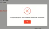 LABOR25 coupon verification screenshot