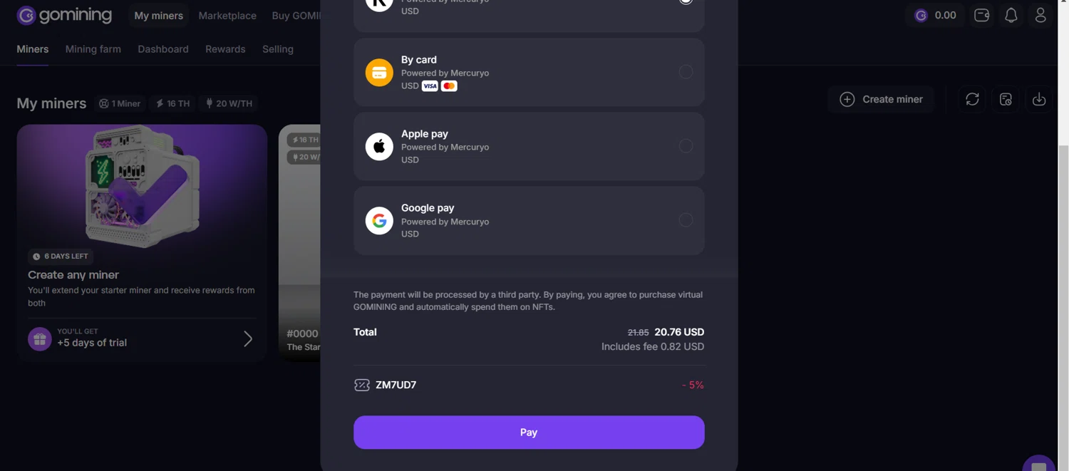 how to use Gomining coupons