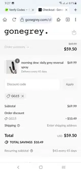 gg15 coupon verification screenshot