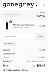 gg15 coupon verification screenshot