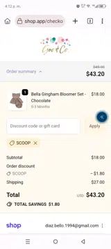 scoop coupon verification screenshot