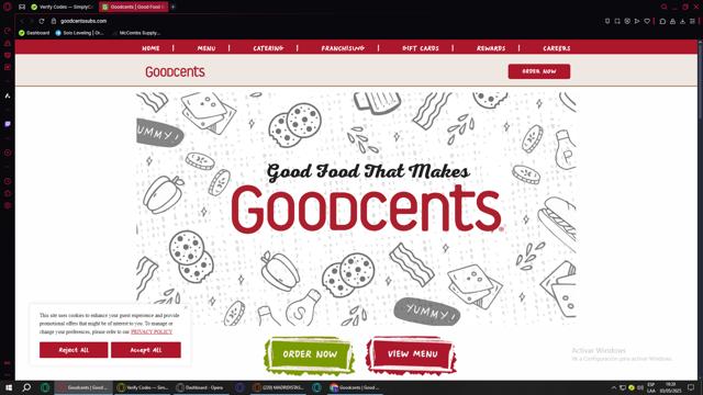 Goodcents checkout page showing Goodcents promo code box | Screenshot taken by SimplyCodes community member on May 3, 2025