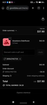 2KRAZYKETOS coupon verification screenshot