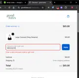 MELISSA10 coupon verification screenshot