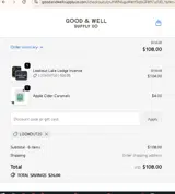 LOOKOUT20 coupon verification screenshot