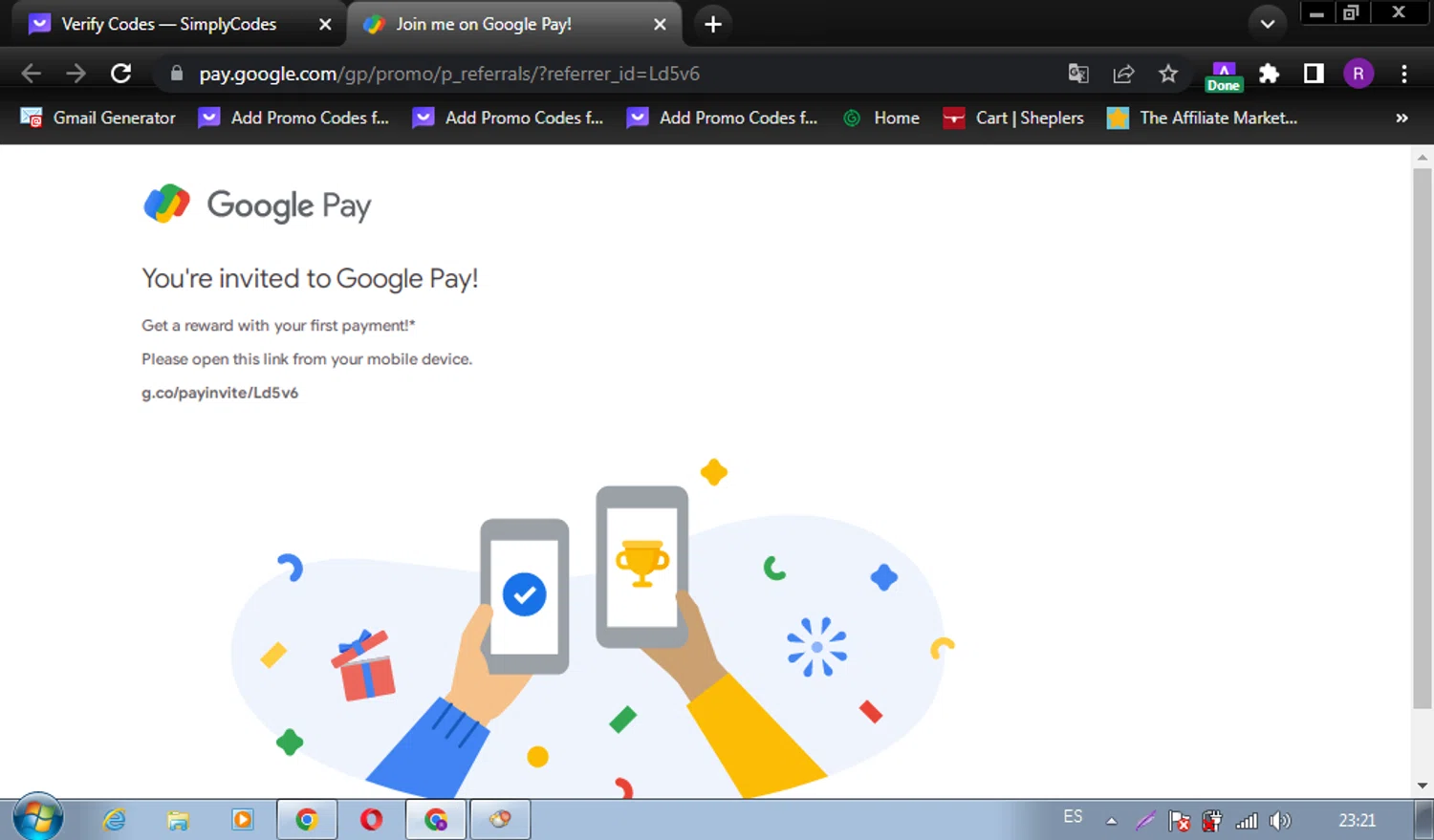 where to use Google Store promo code box