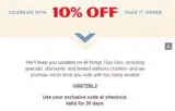 Goo Goo Cluster coupon verification screenshot