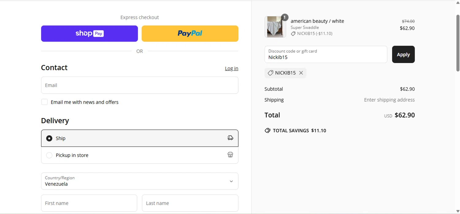Goosebumps Shop promo code screenshot showing code Nickib15 applied at Goosebumps Shop checkout page. Uploaded by SimplyCodes community member anosesmith on Jun 9, 2025
