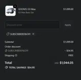 SUBSCRIBER5%OFF coupon verification screenshot