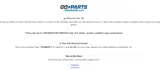 Go-Parts coupon verification screenshot