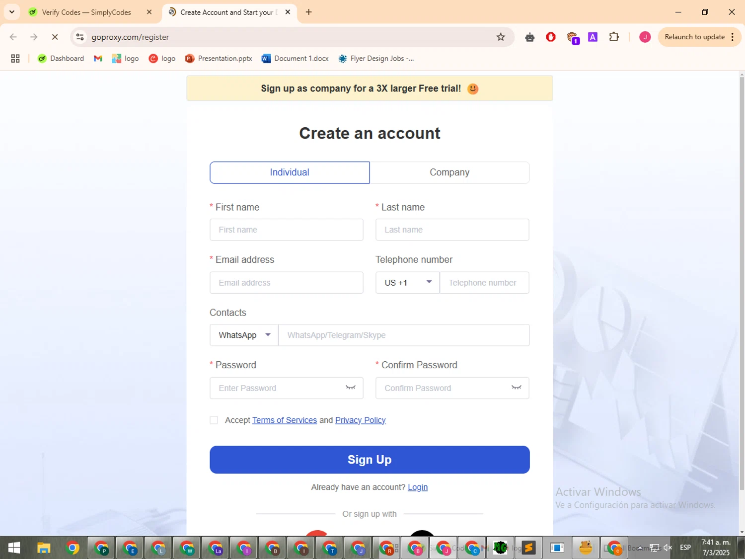 GoProxy promo code screenshot showing code WELCOME5 applied at GoProxy checkout page. Uploaded by SimplyCodes community member EpicLion773 on Mar 7, 2025