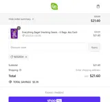 Go Raw coupon verification screenshot