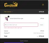 Gorilla Grow Tent coupon verification screenshot