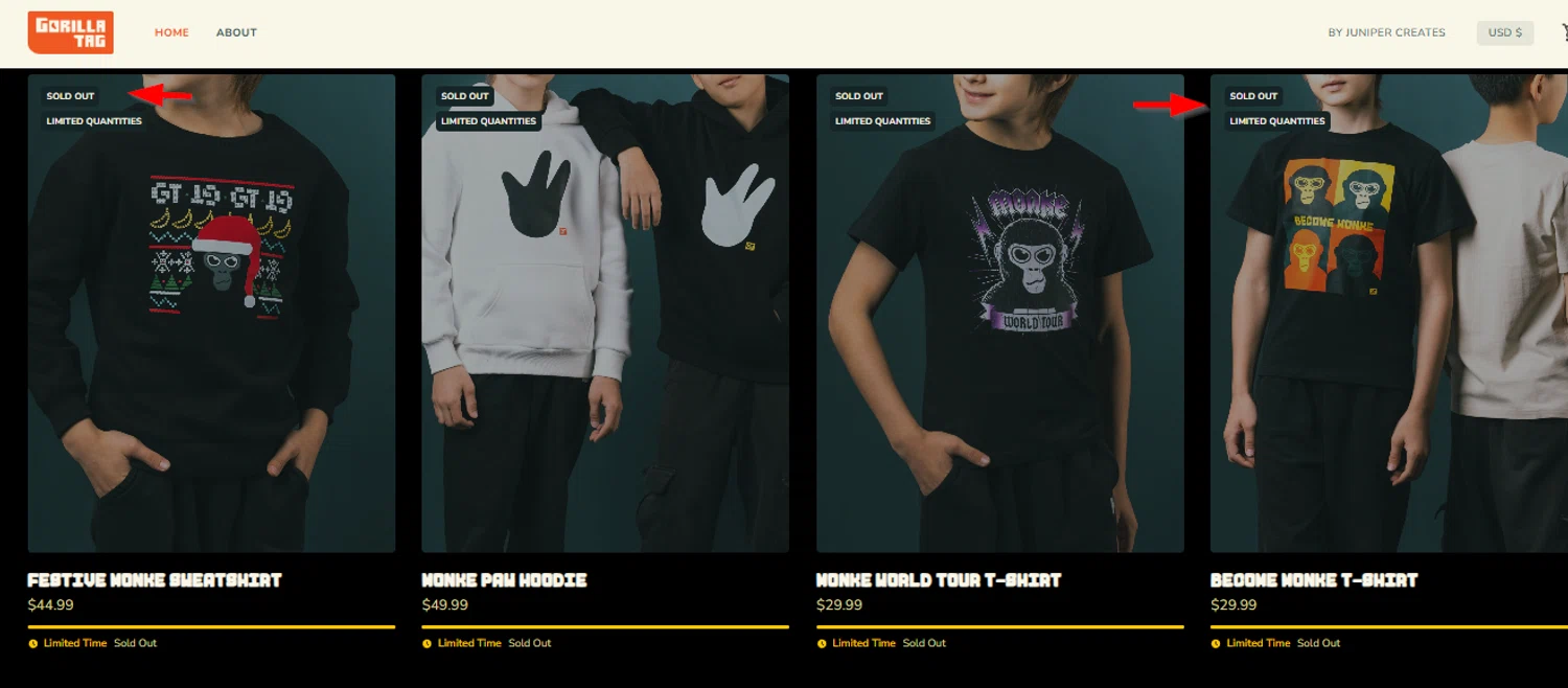 Gorilla Tag VR promo code screenshot showing code HEART applied at Gorilla Tag VR checkout page. Uploaded by SimplyCodes community member SimplyCVerlie on Feb 23, 2025