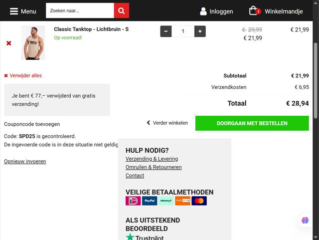 Gorilla Wear checkout page showing Gorilla Wear coupon code box | Screenshot taken by SimplyCodes community member on Jun 29, 2025