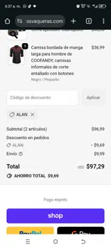 ALAN coupon verification screenshot